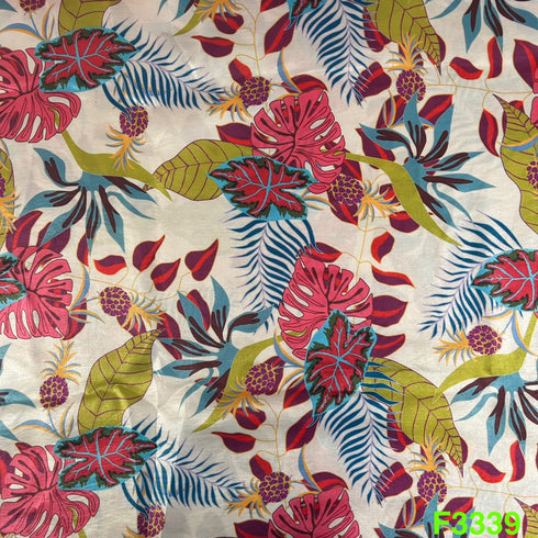 Printed Simmer Silk Fabric-F3339